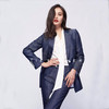 TF081 牛仔蓝单排扣两件套西装 商品缩略图0