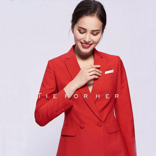 TF003 亮红色双排两件套西装 商品图2