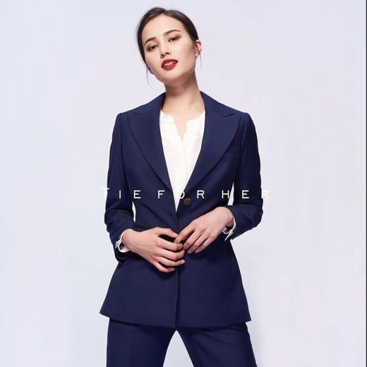 TF066 藏青色单排两件套西装 商品图2