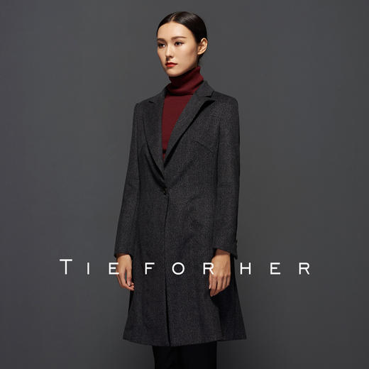 TF039单排小枪领深灰大衣 商品图2