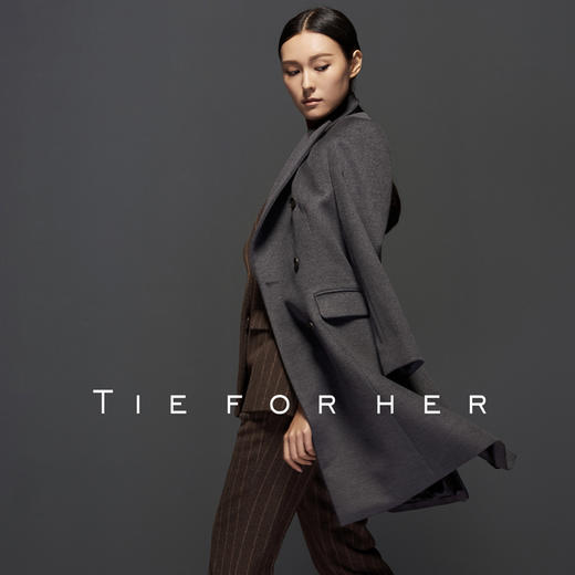 TF044双排枪领中灰色大衣 商品图2