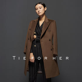 TF045双排枪领中驼色大衣