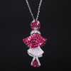 「红绫艳」 隐形镶嵌红宝石钻石吊坠 商品缩略图2