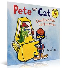 英文原版Pete the Cat:Construction Destruction皮特猫 儿童绘本