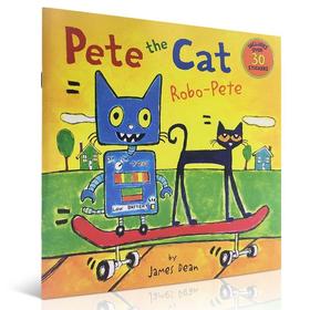 英文原版 Pete the Cat 皮特猫:Robo-Pete 吴敏兰推荐 4-8岁绘本+送贴纸