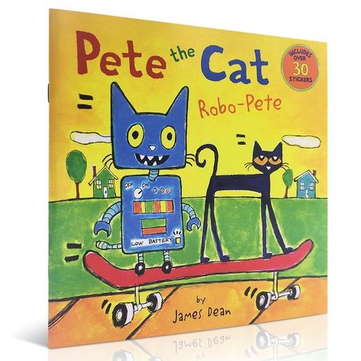 英文原版 Pete the Cat 皮特猫:Robo-Pete 吴敏兰推荐 4-8岁绘本+送贴纸 商品图0