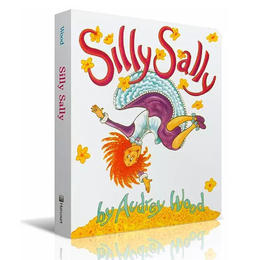 英文原版 Silly Sally 倒着走的女孩 廖采杏亲子共读 儿童纸板书