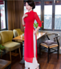 ML 奥黛01  早春新款中袖长款越南奥黛飘逸旗袍连衣裙 商品缩略图0