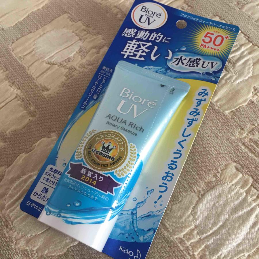 现货日本代购biore/碧柔水感防晒霜乳spf50 感动油皮哒清爽