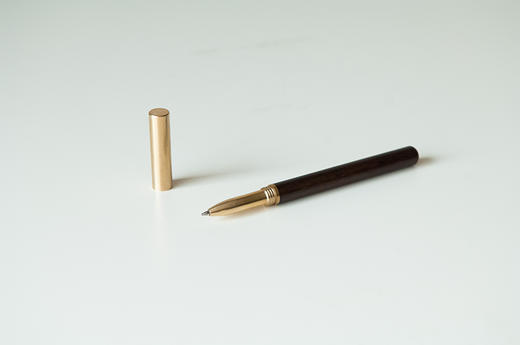 竹+ 檀竹水笔中性笔 个性水笔 创意黄铜笔文具创意礼品施耐德笔芯 商品图2