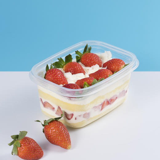 草莓奶便当蛋糕(配叉)