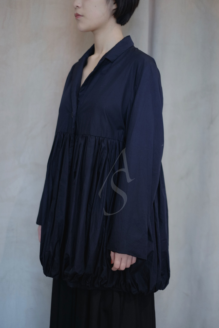 caseycasey褶皱外套深蓝色黑色