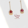 SpoiledBart Jewelry 进口14K注金 原创设计 天然红宝石 耳钉 商品缩略图0