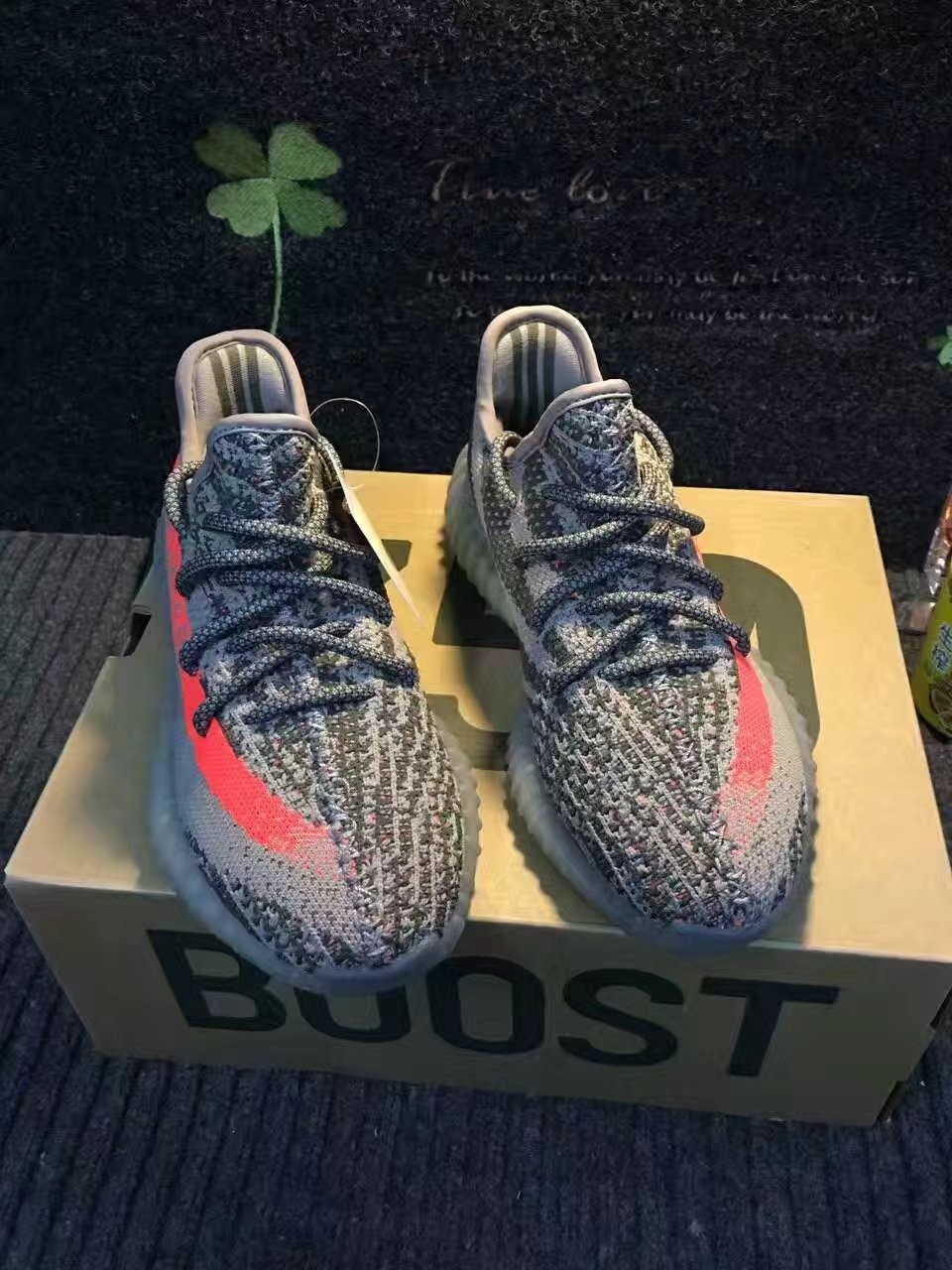 adidas阿迪達斯三葉草渠道正品yeezy boost 350v2 椰子350 灰橘 香港