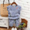 【童装】夏季新款童装 满印铅笔纯棉儿童短袖短裤套装 韩版男女童套装 商品缩略图1