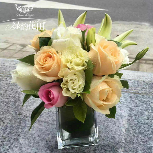 迷你吧台餐桌商务家庭桌花鲜花婚礼宴会活动小台花同城速递送花