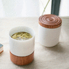 质造上下杯+涌泉罐 | 瓷木艺术，杯罐成套 商品缩略图0