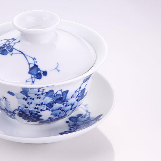 瑞和丨手绘青花瓷 荷花/紫藤套组 1盖碗1公道杯6品茗杯 景德镇陶瓷 商品图5