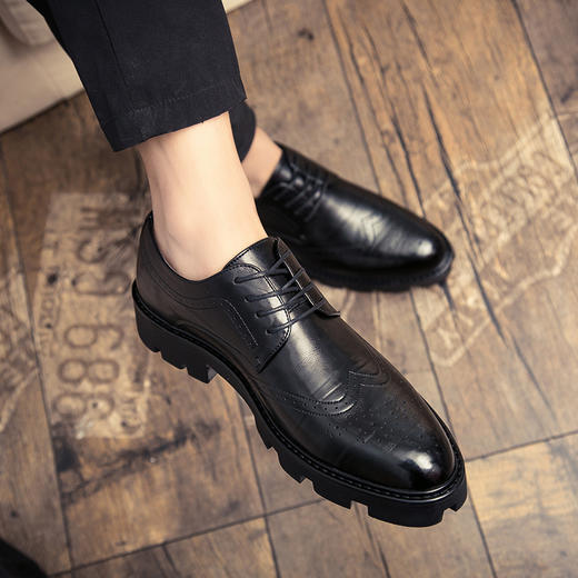 【服饰鞋包】男士皮鞋英伦风发型师鞋子婚鞋青年夜店潮鞋 商品图0