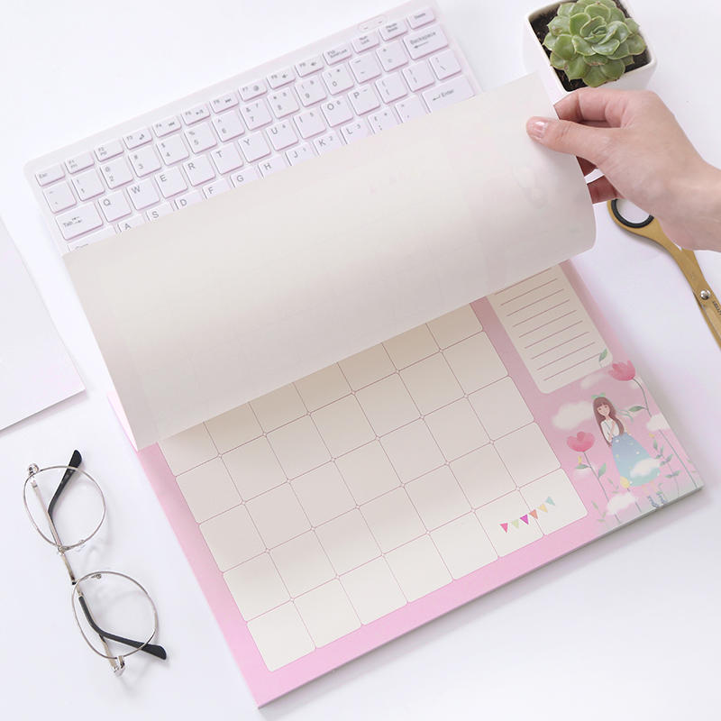 三年二班文具z 花与夜周计划本便签本可撕 桌面记事本 60张/本