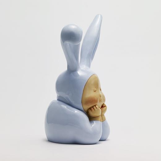 稀奇限量玻璃钢雕塑摆件瞿广慈作品兔比比