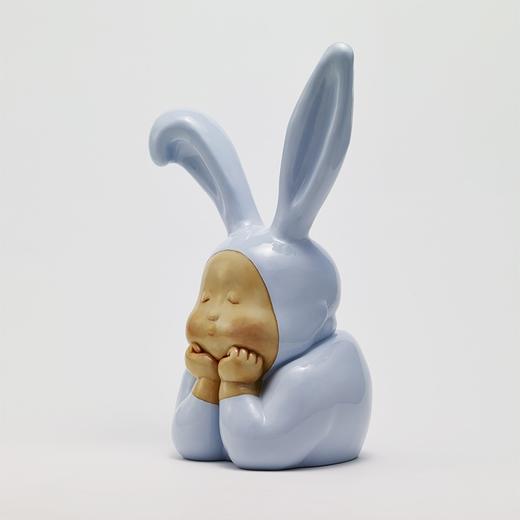 稀奇限量玻璃钢雕塑摆件瞿广慈作品《兔比比》