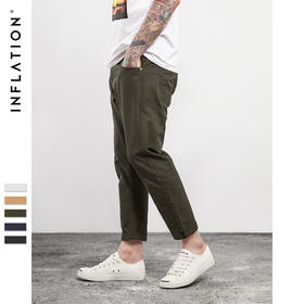 【男士休闲裤】INF男装|春夏新款潮牌经典简约纯色九分裤工装裤男休闲裤爆款