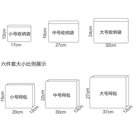 【达人推荐】旅行收纳包6件套 商品图2