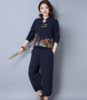 F GN6018 春夏民族风棉麻宽松休闲套装 商品缩略图2