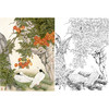 工笔花鸟白描底稿-鸽子-金鸿钧《暖风》-斗方小品册页-JR13 商品缩略图0
