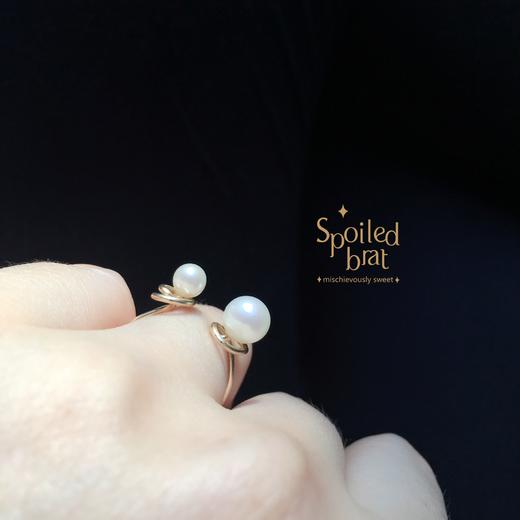 SpoiledBart Jewelry 14K注金 原创设计 珍珠戒指 可定制尺寸 商品图2