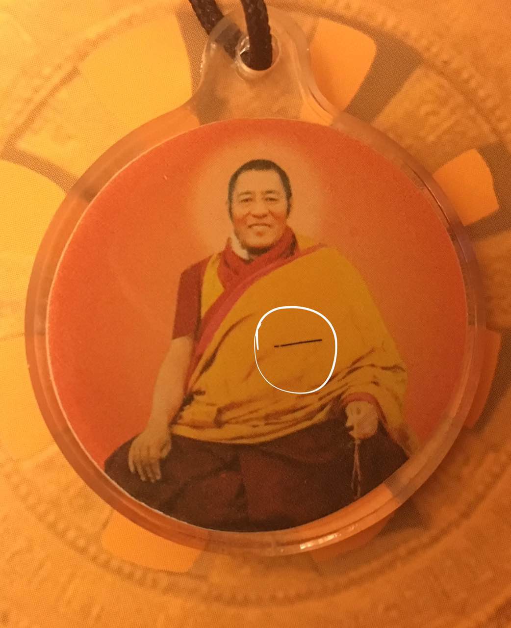 法王如意宝头发装藏佛牌