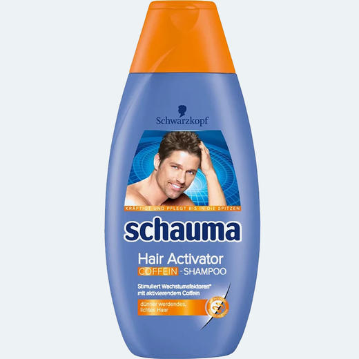 直邮代购德国施华蔻schwarzkopf男士咖啡因控油防脱洗发水400ml