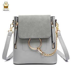 【单肩斜跨背包】北包包春季新款女士两用背包多功能斜挎包韩版磨砂单肩包圆环双肩