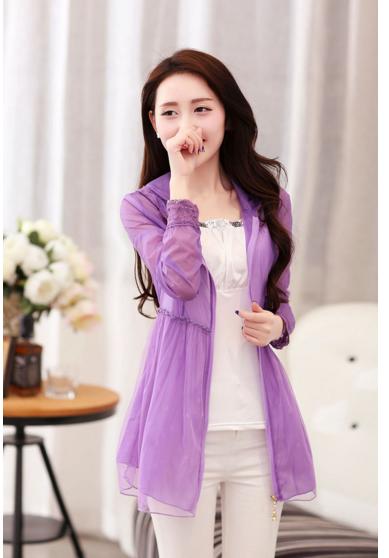 CQ8802韩版长袖蕾丝沙滩防紫外线外套 商品图3