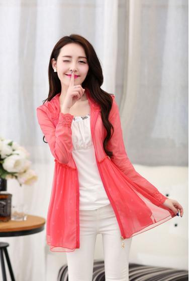 CQ8802韩版长袖蕾丝沙滩防紫外线外套 商品图5