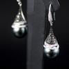 「白天与黑夜」黑白钻黑珠耳坠 商品缩略图2