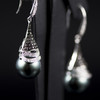 「白天与黑夜」黑白钻黑珠耳坠 商品缩略图1