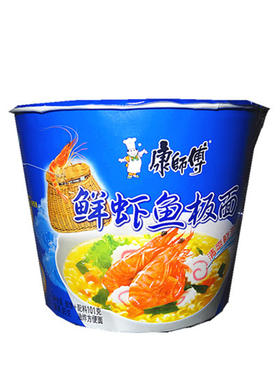 【百汇到家】康师傅 鲜虾鱼板101g/桶 方便面