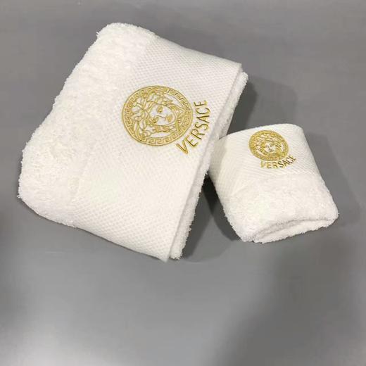原厂出口5星酒店versace高档纯棉超柔软毛巾浴巾绣字定制logosqt36217