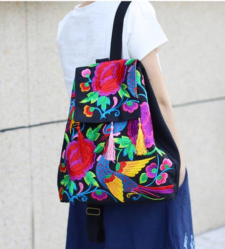 民族风绣花背包 商品图0