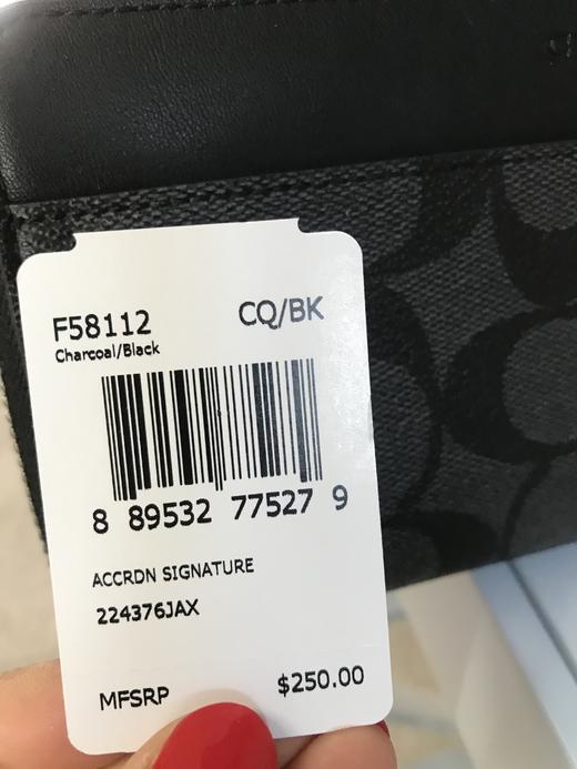 【加拿大】特价COACH 长款男士皮夹 长款男士钱包  黑灰色压花皮夹 纯黑色皮夹 顺丰包邮不退不换 商品图4