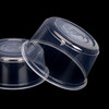 喇叭花一次性汤碗一次性塑料碗打包饭盒圆形透明带盖外卖便当盒蓝盖 商品缩略图3