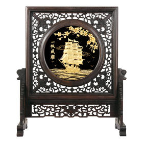 【彼达思】24K金箔画 一帆风顺（方 ）