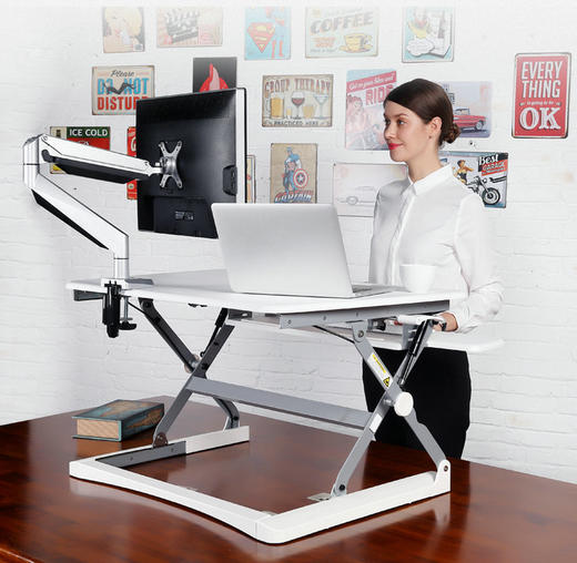 乐歌 Loctek 可站立式办公  可升降办公桌 站立电脑桌工作台书桌 商品图2