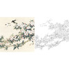 工笔花鸟白描底稿-王庆升《竞春》斗方小品册页-多种白描尺寸可选-QB06 商品缩略图0