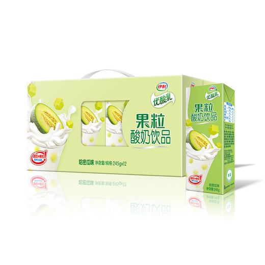 伊利果粒优酸乳哈密瓜味245g*12盒