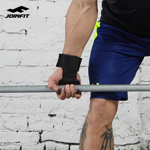 JOINFIT助力举重钩 钢制双钩助力带 护腕硬拉助力带 健身举重 商品图0