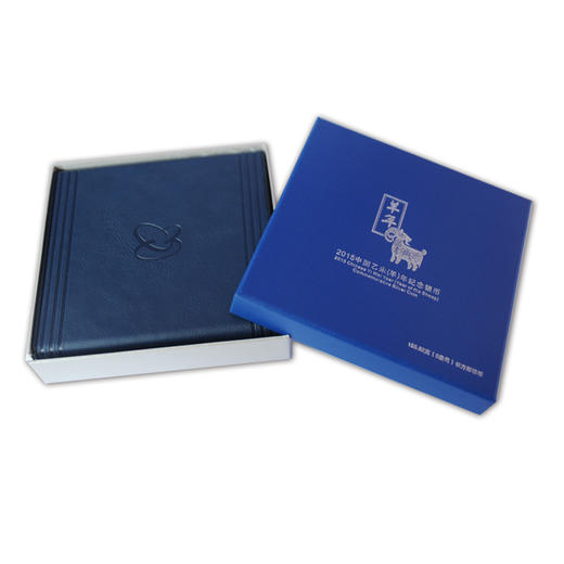 河南中钱 2015中国乙未 羊年 金银纪念币 5盎司方银羊  封装评级版  送原盒 商品图3