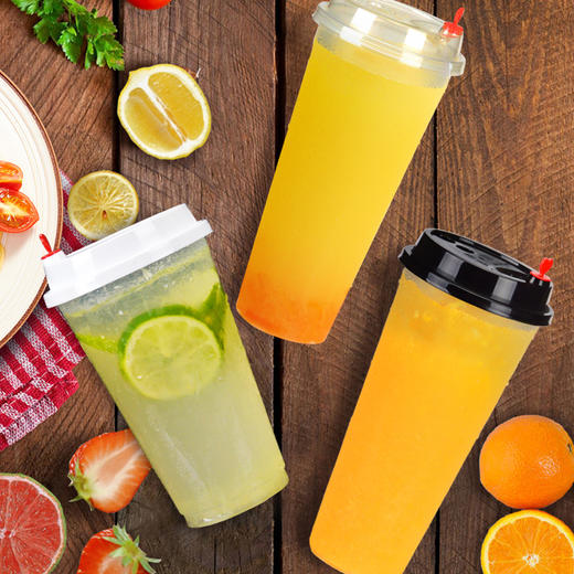 喇叭花一次性奶茶杯PP塑料杯果汁饮料打包杯皇茶喜茶注塑杯500个可定制印刷 商品图5